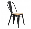 Stolička Paris Wood čierna prírodná borovica