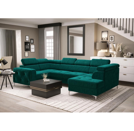 Rohová sedacia súprava ORION MAX II s funkciou spania 165x350x185 cm - tyrkysová, ľavá Rohová sedacia súprava ORION MAX II s funkciou spania 165x350x185 cm - tyrkysová, ľavá