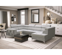 Rohová sedacia súprava ORION MAX II s funkciou spania 165x350x185 cm - sivá, ľavá