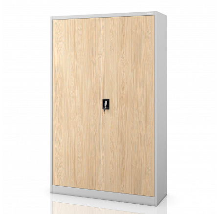 Kancelárska kovová skriňa na dokumenty sivá / dub sonoma: Eco Design JANA II, 1150 x 1850 x 400 mm Kancelárska kovová skriňa na dokumenty sivá / dub sonoma: Eco Design JANA II, 1150 x 1850 x 400 mm