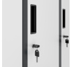Šatníková skriňa antracitovo-biela s 6 boxmi IGOR, 900 x 1850 x 450 mm