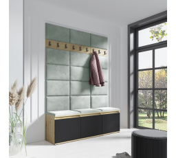 Predsieňová stena EMI 6, Trinity 21/Artisan + Black