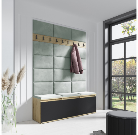 Predsieňová stena EMI 6, Trinity 21/Artisan + Black