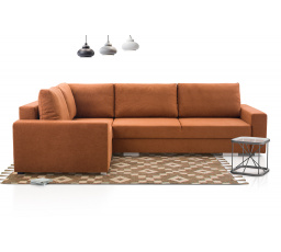 Rohová sedacia súprava Toro L oranžovo-hnedá