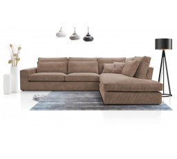Rohová sedacia súprava Carny P Lincoln 17 hnedá