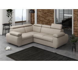 Rohová sedacia súprava Bodie L - biela káva