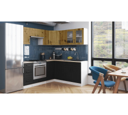 Rohová kuchyňa Romana artisan/grafit MAT