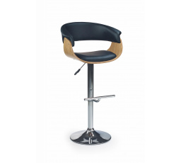 Barová stolička H45, svetlý dub/čierna
