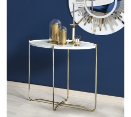 Stôl KN2, biely/zlatý