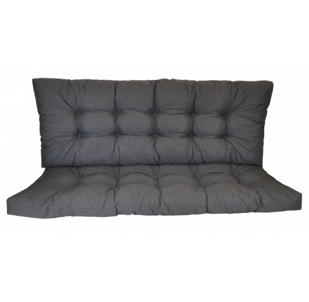 Vankúš na záhradnú hojdačku 130 cm - tmavosivá látka