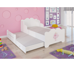 Manželská posteľ s matracom XIMENA II BALLERINA 160x80 White