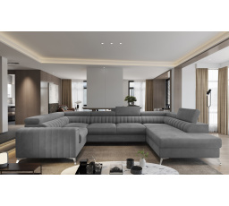 Rohová sedacia súprava v tvare U LOUIS, Velvetmat 4 pravá