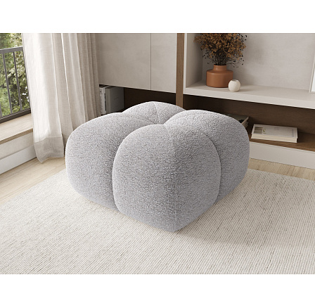 Čalúnený puf Covio, sivý ženilkový Kendell 03 85x52 Čalúnený puf Covio, sivý ženilkový Kendell 03 85x52