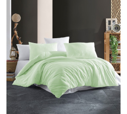 Obliečky krep UNI 140x200, 70x90cm Zelené nitovaný gombík