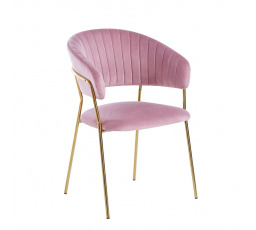 Stolička velvet ružová K4-FX