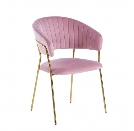 Stolička velvet ružová K4-FX Stolička velvet ružová K4-FX
