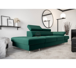 Sofa GALAXY II leňoška 235 cm - zelená, ľavá strana
