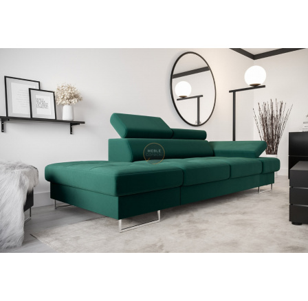 Sofa GALAXY II leňoška 235 cm - zelená, ľavá strana