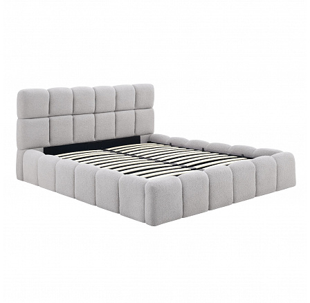 Posteľ 160x200 MURCJA s Úložným Priestorom Sivé Boucle