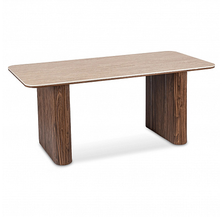 Stôl ARAMIS Obdĺžnikový 180 cm Travertín/Orech