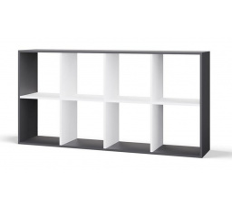 Regál Manja, antracit/biela