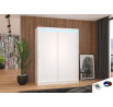 Posuvná skriňa s LED osvetlením DENVER 150 Biela+Biela