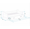 Detská posteľ DAVID s matracmi, 80x190 cm, Biela/Zelená