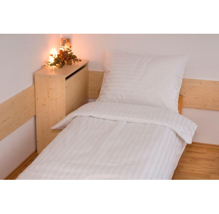 Povlak Atlas Gradl 30x40cm Biely - česaný 145g/m2, prúžok 2cm hotelový uzáver