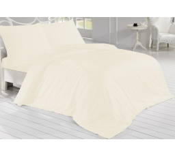 Saténový poťah na relaxačný vankúš smotanový 55x180