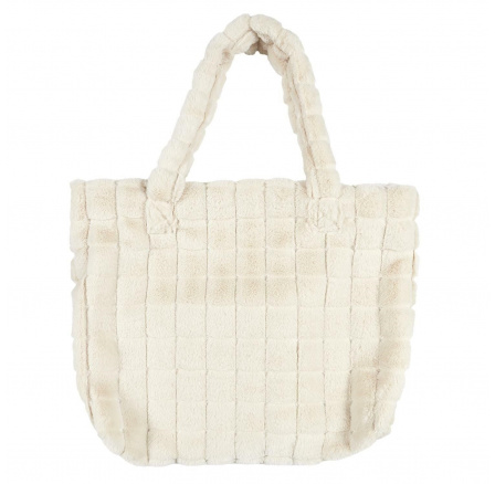 Krémová chlpatá shopper taška Krémová chlpatá shopper taška