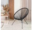 Záhradné kreslo ACAPULCO čierne 93x73x85 cm