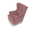 Kreslo ušiak, ružová látka, AK-388 PINK2