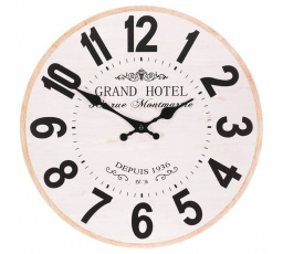 Hodiny nástěnné - pr. 34 cm, MDF, grand hotel