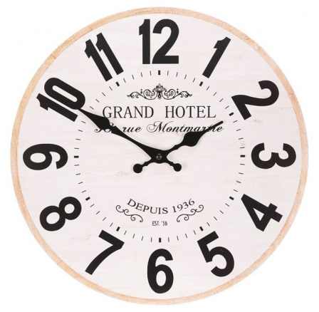 Hodiny nástěnné - pr. 34 cm, MDF, grand hotel Hodiny nástěnné - pr. 34 cm, MDF, grand hotel