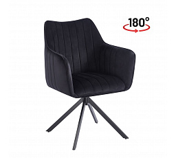 Stolička velvet čierna K10-FX