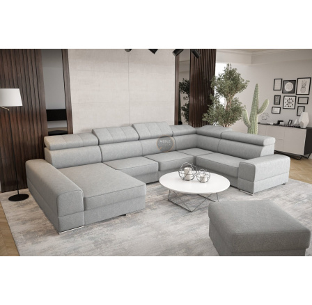 Rohová sedacia súprava ROYAL MAX II priemer 30x375x185 - sivá, pravá Rohová sedacia súprava ROYAL MAX II priemer 30x375x185 - sivá, pravá