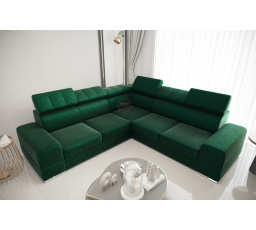 Rohová sedacia súprava ROYAL MAX 286×286 - zelená, ľavá