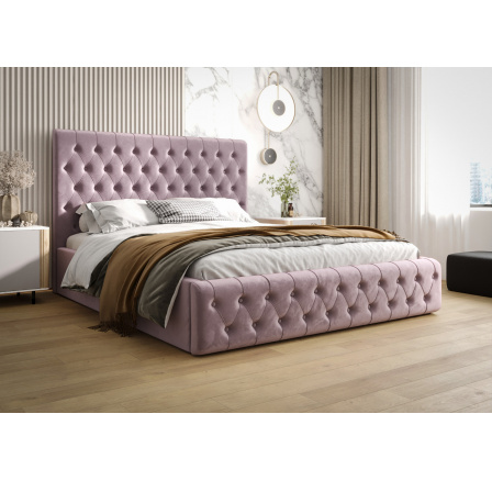 Posteľ VALENTINO s úložným priestorom - 180x200, Kovová na plynových zdvihákoch