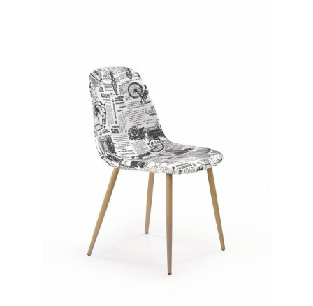 Jedálenská stolička K220 sivá/biela