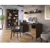 Šatníková skriňa PRESTIGO - P1, Warmia Walnut/San Sebastian/čierny mat
