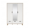 Šatní skriňa Iker 709, jackson hickory/biela