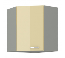 Kuchynská horná skrinka KARPO GN 72 1F, krémový lesk/sivá
