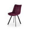 Jedálenská stolička K332 VELVET, Bordó Bluvel 59/Čierna