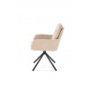 Jedálenská otočná stolička K536, Béžová/Čierna