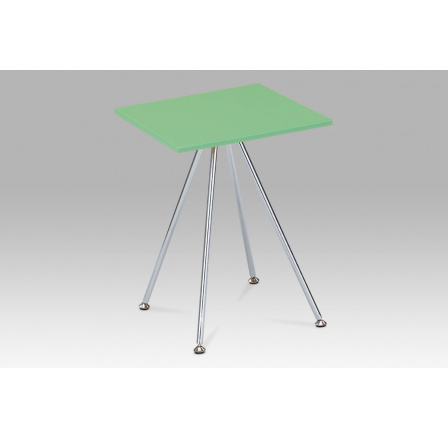 Konferenčný stolík, zelený vysoký lesk / chróm Konferenčný stolík, zelený vysoký lesk / chróm