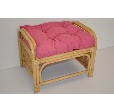 Ratanová stolička Ušný medový vankúš malinová zvýraznenia