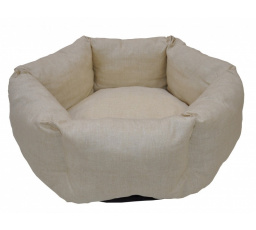 Šesťhranná posteľ AXIN - béžová melírovaná