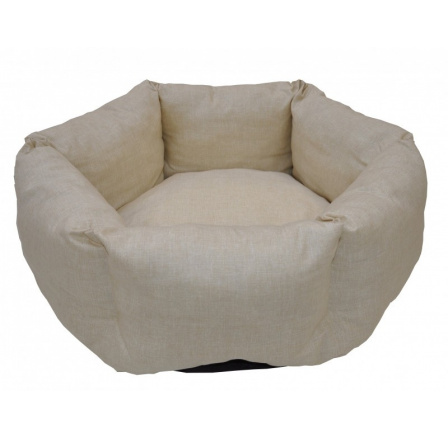 Šesťhranná posteľ AXIN - béžová melírovaná