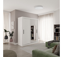 Posuvná skriňa MODI-M 160 Biela+Čierna