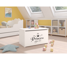 Truhlica na hračky DARIA White+Princess Black